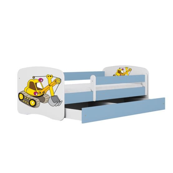 Barnsäng - Babydreams Blå - Digger Med Låda 180x80 Cm