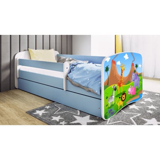 Tremmeseng - Babydreams Blå - Safari Med Skuffe 160x80 Cm