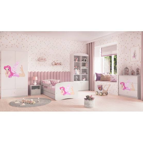 Pinnasänky - Babydreams White - Fairy siivet ja laatikko 140x70 cm