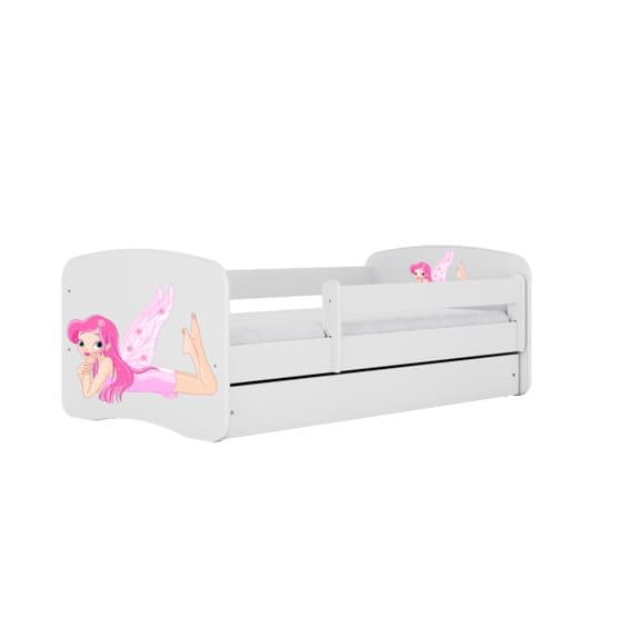 Barnsäng - Babydreams Vit - Fairy With Wings Med Låda 160x80 Cm