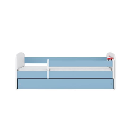 Barnsäng - Babydreams Blå - Fire Truck Med Låda 140x70 Cm