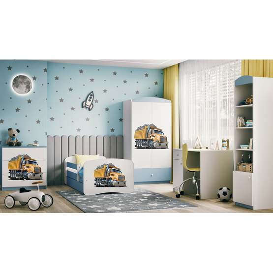 Tremmeseng - Babydreams Blå - Lastbil Med Skuffe 140x70 Cm