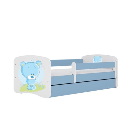 Barnsäng - Babydreams Blå - Blå - Bear Med Låda 140x70 Cm