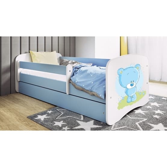 Barnsäng - Babydreams Blå - Blå - Bear Med Låda 160x80 Cm