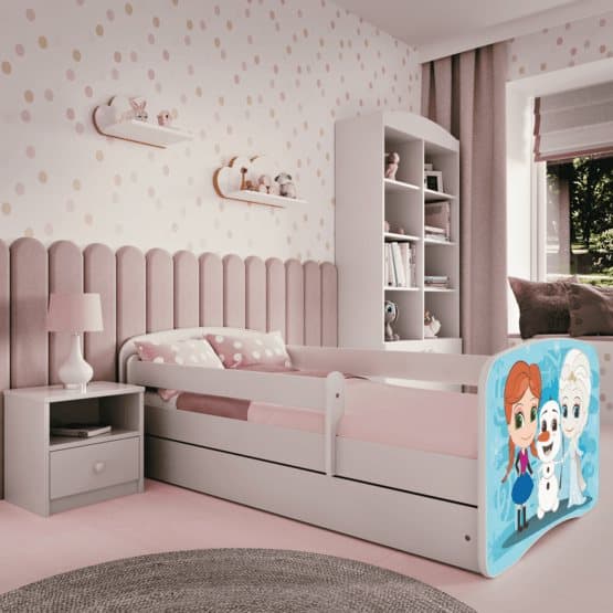 Tremmeseng - Babydreams Hvid - Frosset Med Skuffe 140x70 Cm