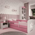 Miniatyrbild 1 av 6: Barnsäng - Babydreams Rosa - Horse Med Låda Och Madrass 140x70 Cm