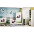 Miniatyrbild 4 av 6: Barnsäng - Babydreams Grön - Racing Car Med Låda Och Madrass 180x80 Cm