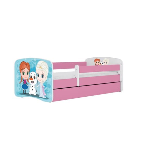 Tremmeseng - Babydreams Pink - Frosset Med Skuffe 140x70 Cm