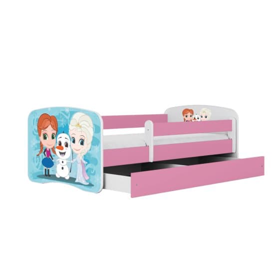 Barnsäng - Babydreams Rosa - Frozen Med Låda 180x80 Cm