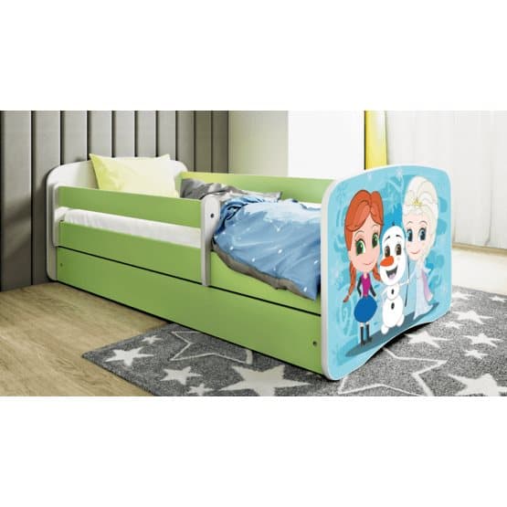 Tremmeseng - Babydreams Grøn - Frosset Med Skuffe 140x70 Cm