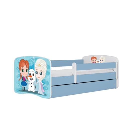 Tremmeseng - Babydreams Blå - Frosset Med Skuffe Og Madras 140x70 Cm