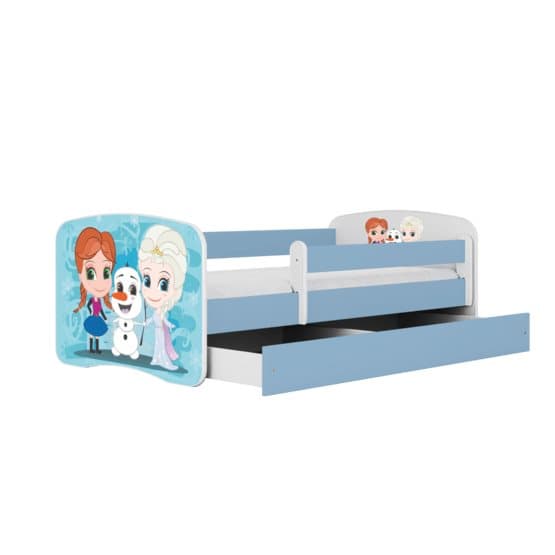 Tremmeseng - Babydreams Blå - Frosset Med Skuffe Og Madras 140x70 Cm