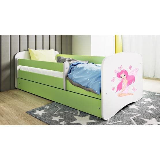 Tremmeseng - Babydreams Grøn - Fe med sommerfugle med skuffe 180x80 cm