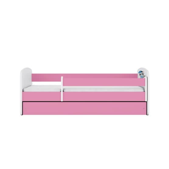 Barnsäng - Babydreams Rosa - Racoon Med Låda Och Madrass 140x70 Cm