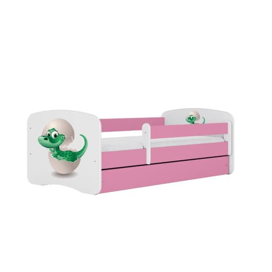 Barnsäng - Babydreams Rosa - Dinosaur Med Låda 180x80 Cm