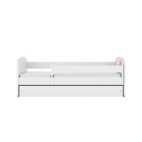 Tremmeseng - Babydreams Hvid - Prinsesse Og Hest Med Skuffe 180x80 Cm