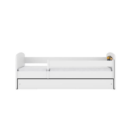 Tremmeseng - Babydreams Hvid - Lastbil Med Skuffe 140x70 Cm