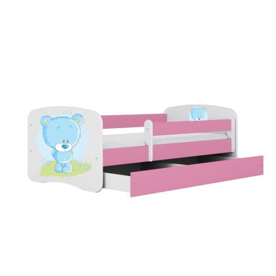 Tremmeseng - Babydreams Pink - Blå - Bjørn Med Skuffe 160x80 Cm