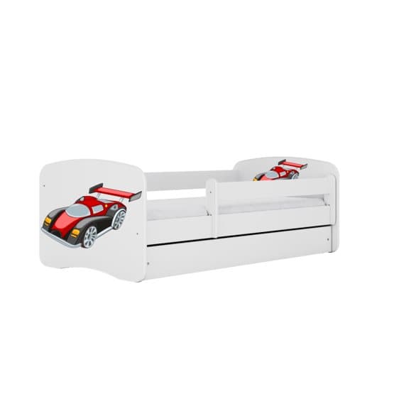 Tremmeseng - Babydreams Hvid - Racerbil Med Skuffe 180x80 Cm