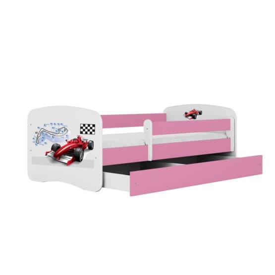 Tremmeseng - Babydreams Pink - Formel 1 Med Skuffe Og Madras 140x70 Cm