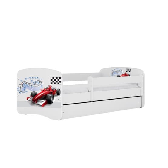 Barnsäng - Babydreams Vit - Formula One Med Låda 180x80 Cm