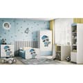 Miniatyrbild 4 av 6: Barnsäng - Babydreams Blå - Racoon Med Låda 140x70 Cm