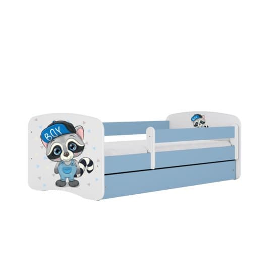 Barnsäng - Babydreams Blå - Racoon Med Låda 140x70 Cm