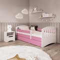 Miniatyrbild 5 av 5: Barnsäng - Classic 1 Rosa - Med Låda 180x80 Cm