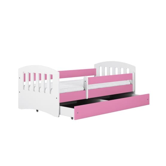 Lastensänky - Classic 1 Pink - Laatikon ja patjan kanssa 140x80 cm