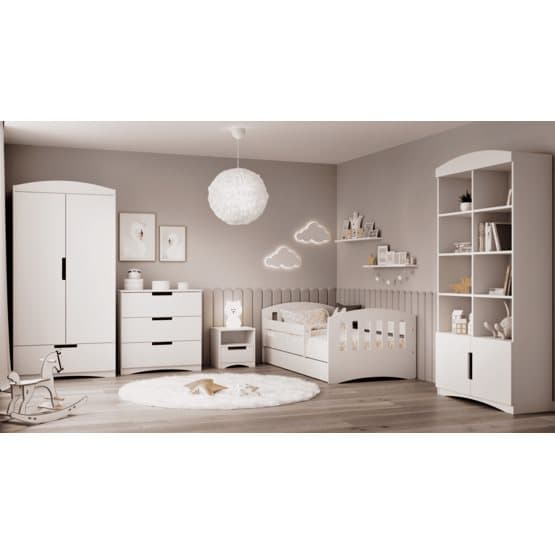 Tremmeseng - Klassisk 1 Hvid - Med Skuffe 160x80 Cm