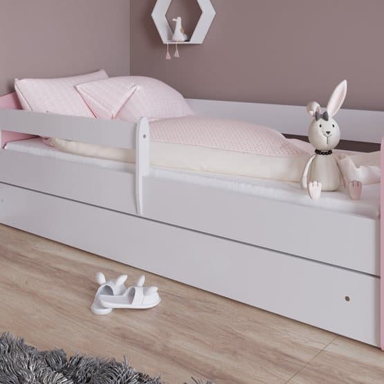 Børneseng - Julia Mix Pale Pink - Med Skuffe 140x80 Cm