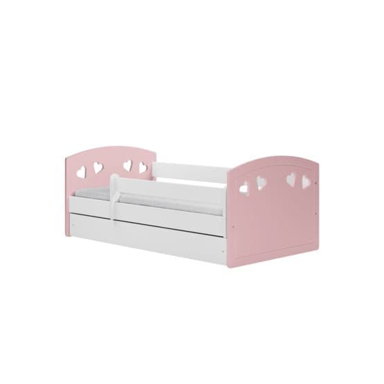 Barnsäng - Julia Mix Pale Rosa - Med Låda Och Madrass 180x80 Cm