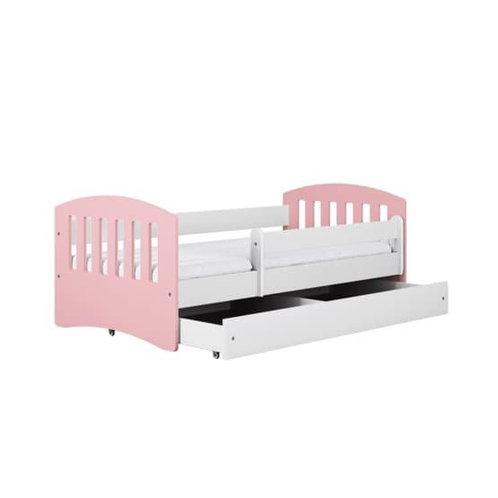 Barnsäng - Classic 1 Mix Pale Rosa - Med Låda 140x80 Cm