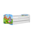 Miniatyrbillede 1 af 6: Tremmeseng - Babydreams Hvid - Safari Med Skuffe 160x80 Cm