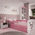 Miniatyrbild 1 av 6: Barnsäng - Babydreams Rosa - Panda Med Låda Och Madrass 180x80 Cm