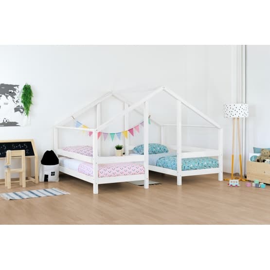 Benlemi - Dubbla Enkelsängar Som Hussäng - Villy - 90x180 Cm - White