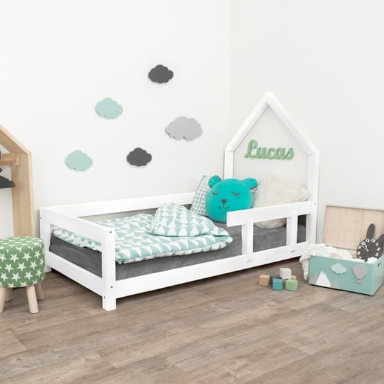 Benlemi - Talosänky Poppi Suojareunalla - 90x190 cm - Luonnollinen