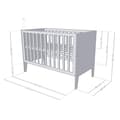 Miniatyrbild 3 av 4: Vit evolutiv baby vit vitträ färg naturlig 60 x 120 cm