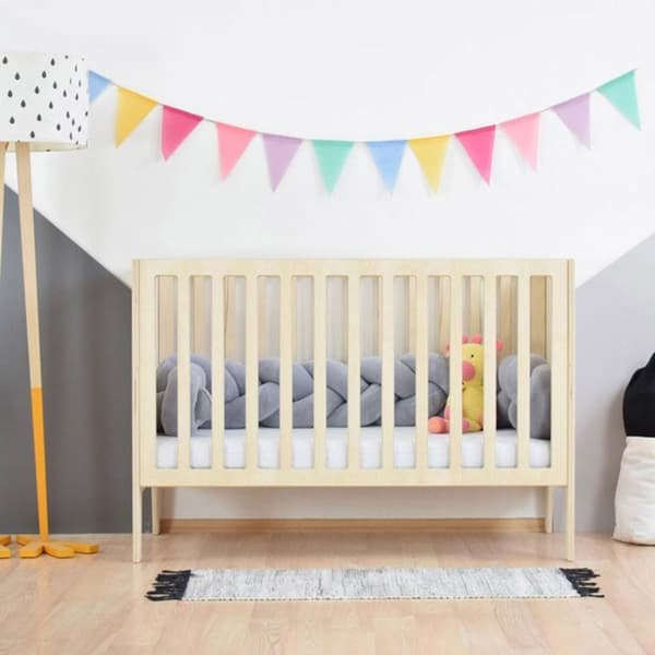 Vit evolutiv baby vit vitträ färg naturlig 60 x 120 cm