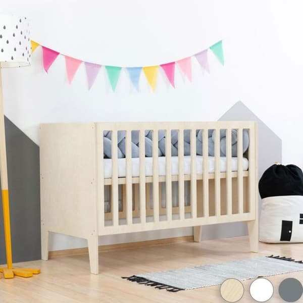 Vit evolutiv baby vit vitträ färg naturlig 60 x 120 cm