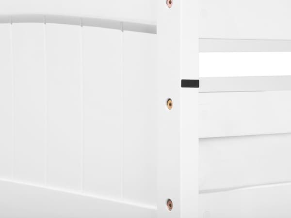 Køyeseng Hvit Furu 90 x 200 cm Junior køyeseng i Tre med Trappestige Minimalistisk Skandinavisk Høy Køyeseng Oppbevaringsskuffer Barnerom