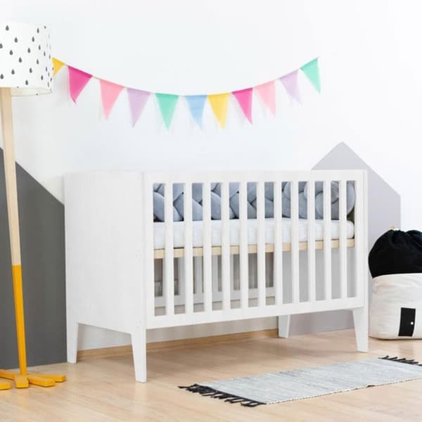 Växande spjälsäng för baby vit 60 x 120 cm