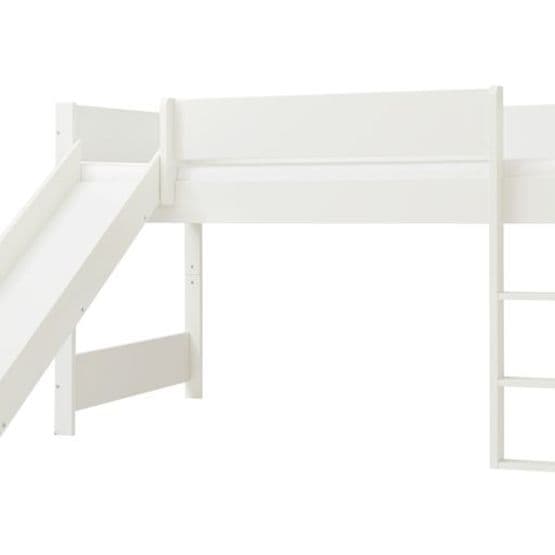 Huxie - Aton Loftsäng Med Rutschkana - Vit - 70x160 Cm