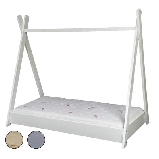 Tältsäng - Barnsäng Med Madrass 160X80 Cm - Vit
