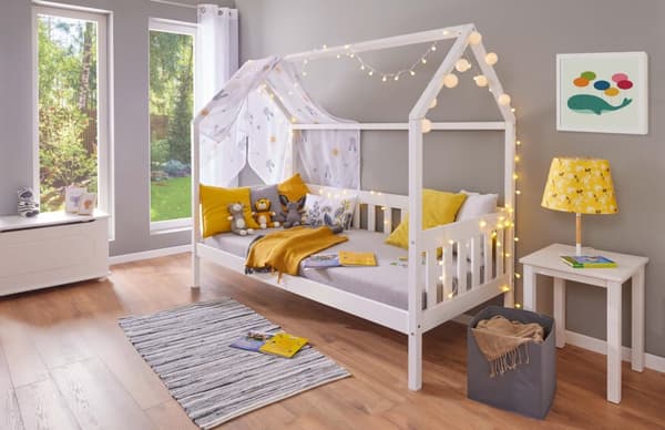 FunkyHouse seng som et hus for et barn hvit.
