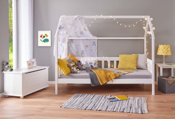 FunkyHouse seng som et hus for et barn hvit.