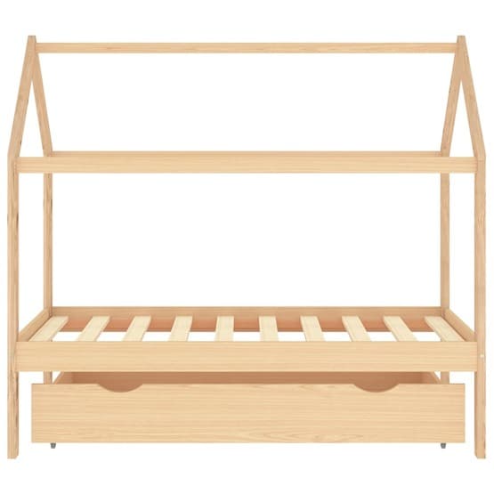 Hussäng Med Låda Vit Massiv Furu 80X160 Cm
