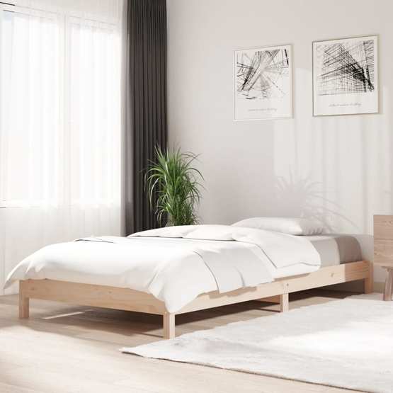 Stapelbar Säng 80X200 Cm Massivt Furuträ