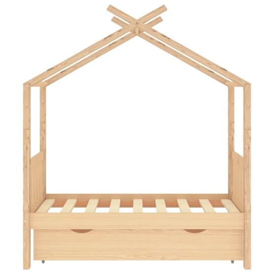 Barnsäng Med Låda Massiv Furu 70X140 Cm