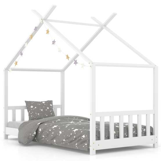 Barnsäng Vit Massiv Furu 80X160 Cm - 1